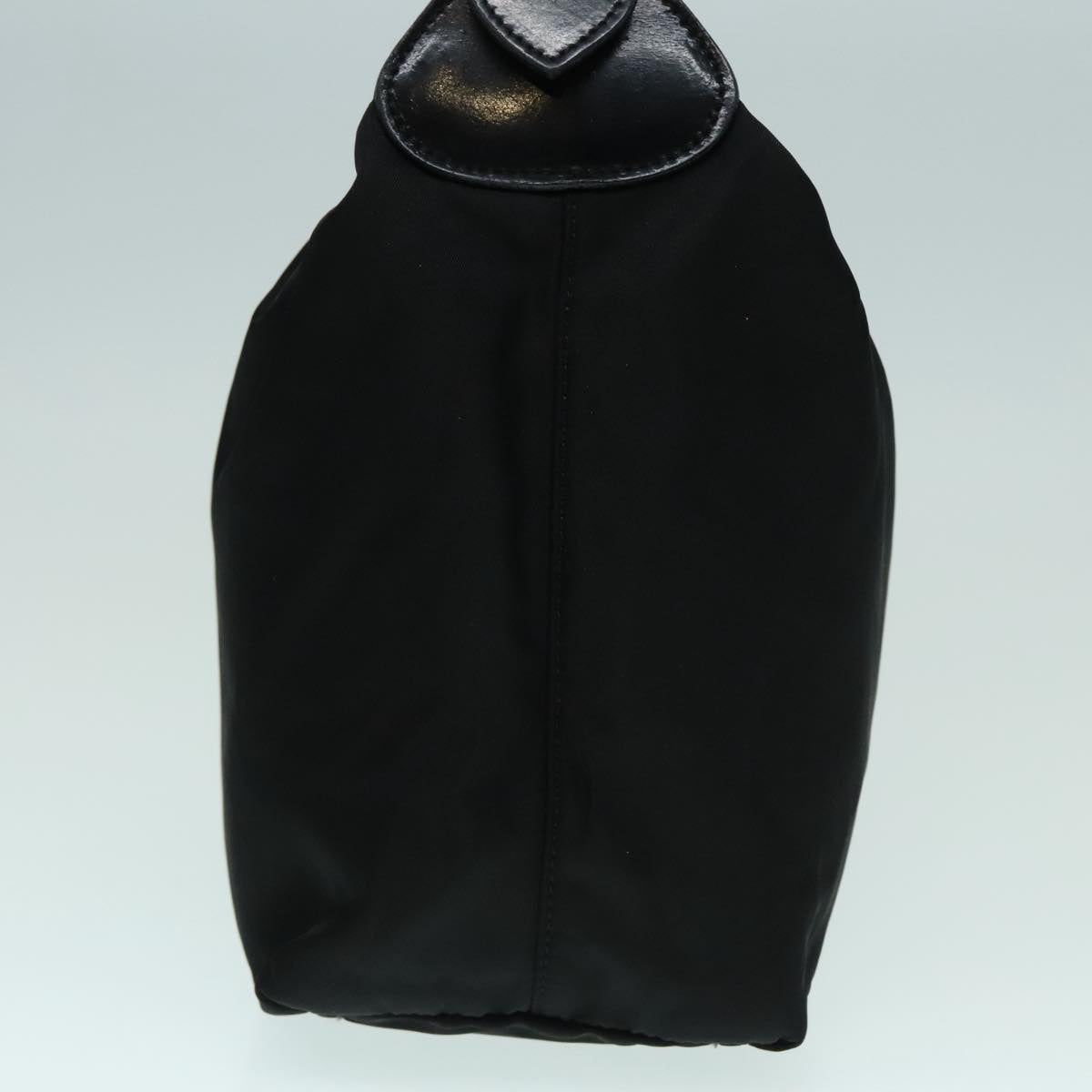 Luxury Prada Hand Bag Nylon Black Silver 92975