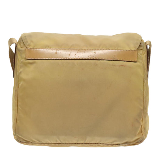 Luxury Prada Shoulder Bag Nylon Yellow Silver 92976