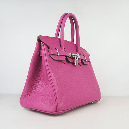 Luxury Hermes Birkin 30cm Togo Leather Handbags Peach Silver