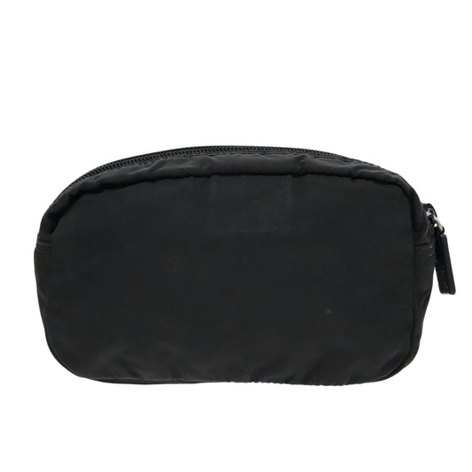 Luxury Prada Mini Pouch Nylon Black Silver 93041
