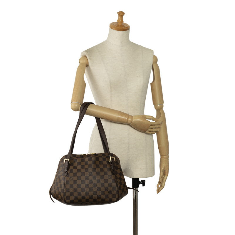 Louis Vuitton Damier Belem MM Handbag N51174 Brown PVC Leather Louis Vuitton