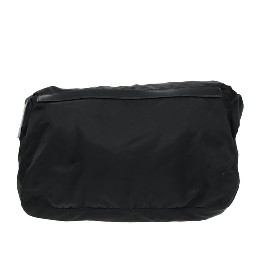 Luxury Prada Shoulder Bag Nylon Black Silver 93215