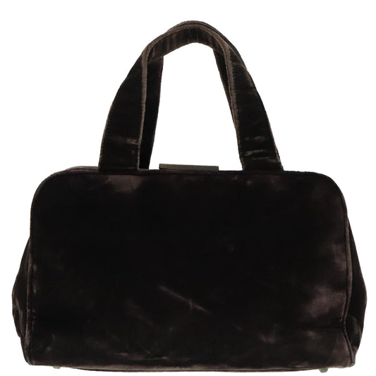 Luxury Prada Hand Bag Suede Brown 93244