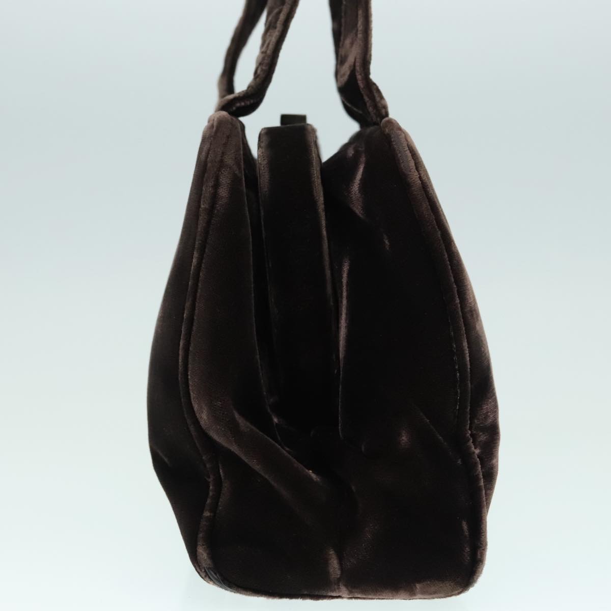 Luxury Prada Hand Bag Suede Brown 93244