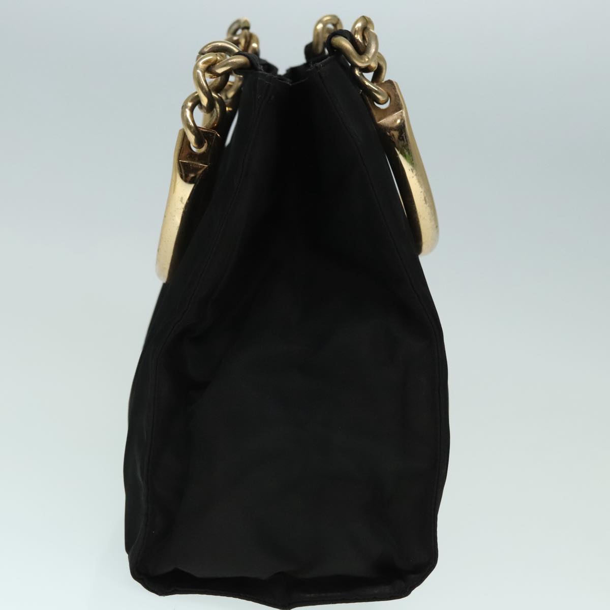 Luxury Prada Hand Bag Nylon Black Gold 93333
