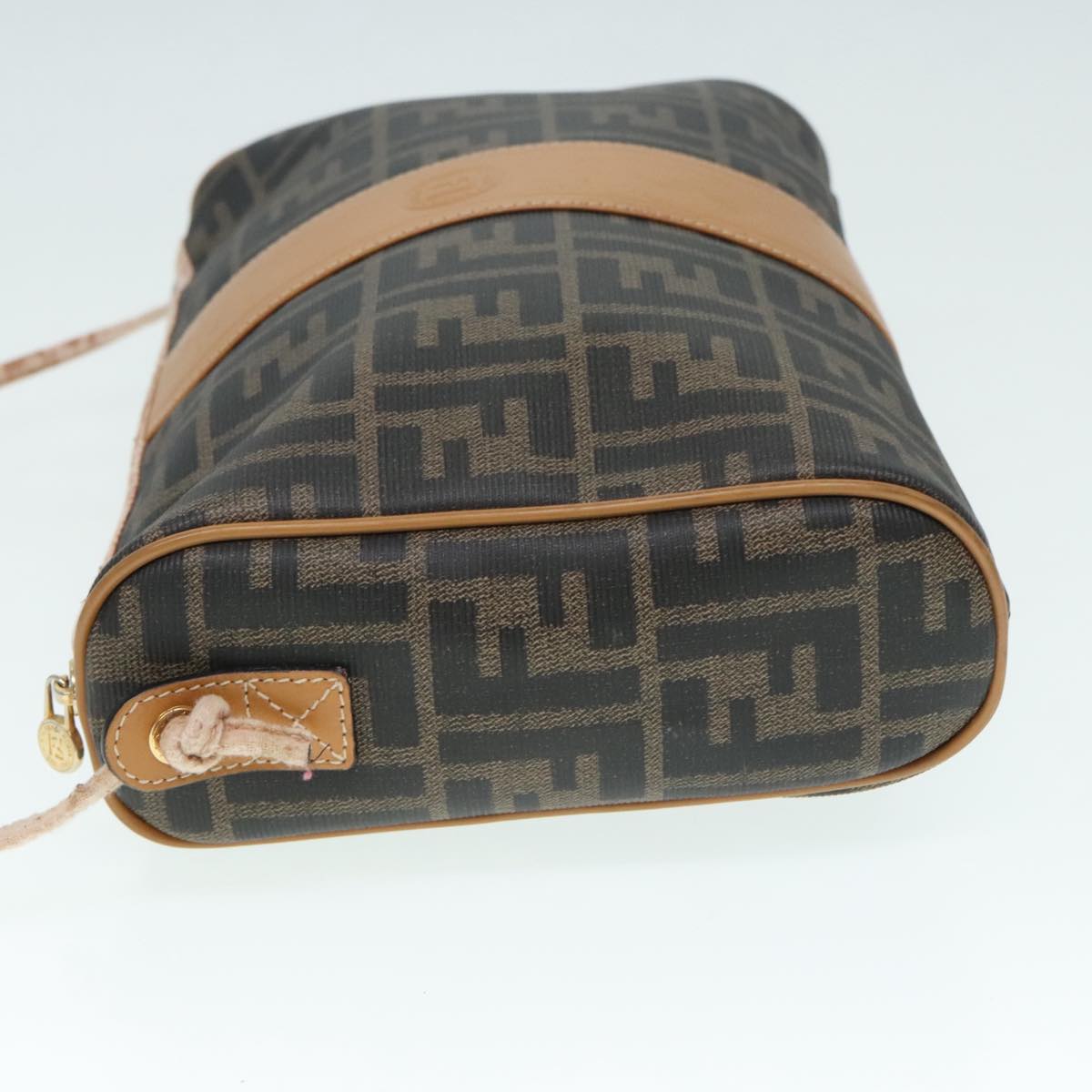 Luxury Fendi Shoulder Bag Zucca Canvas Brown Black93355