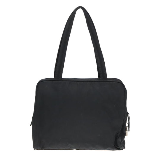 Luxury Prada Hand Bag Nylon Black Silver 93363