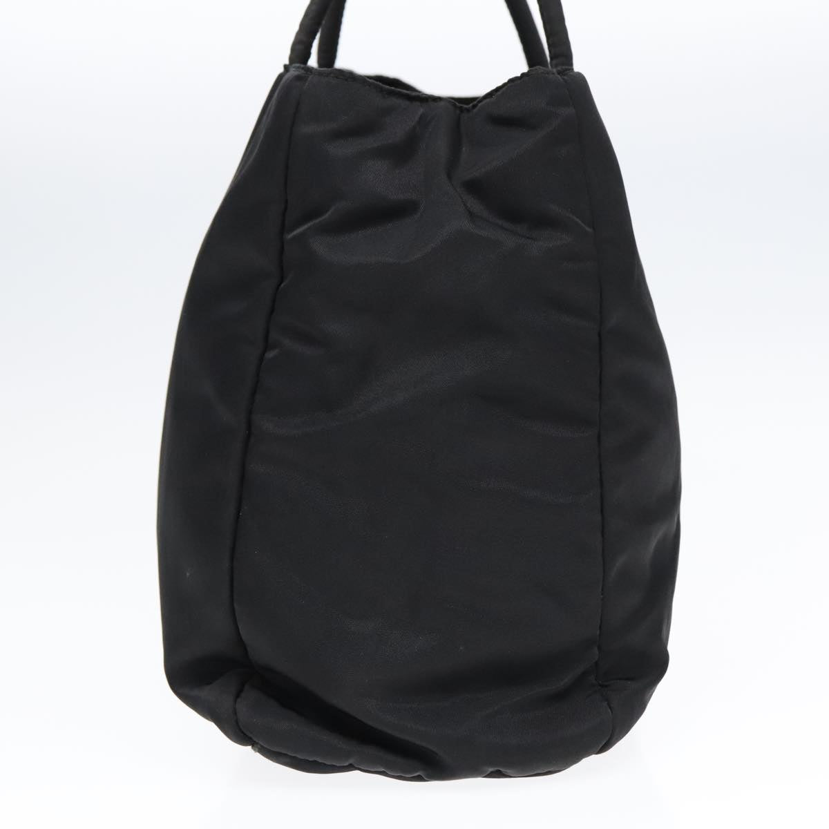 Luxury Prada Hand Bag Nylon Black Silver 93365