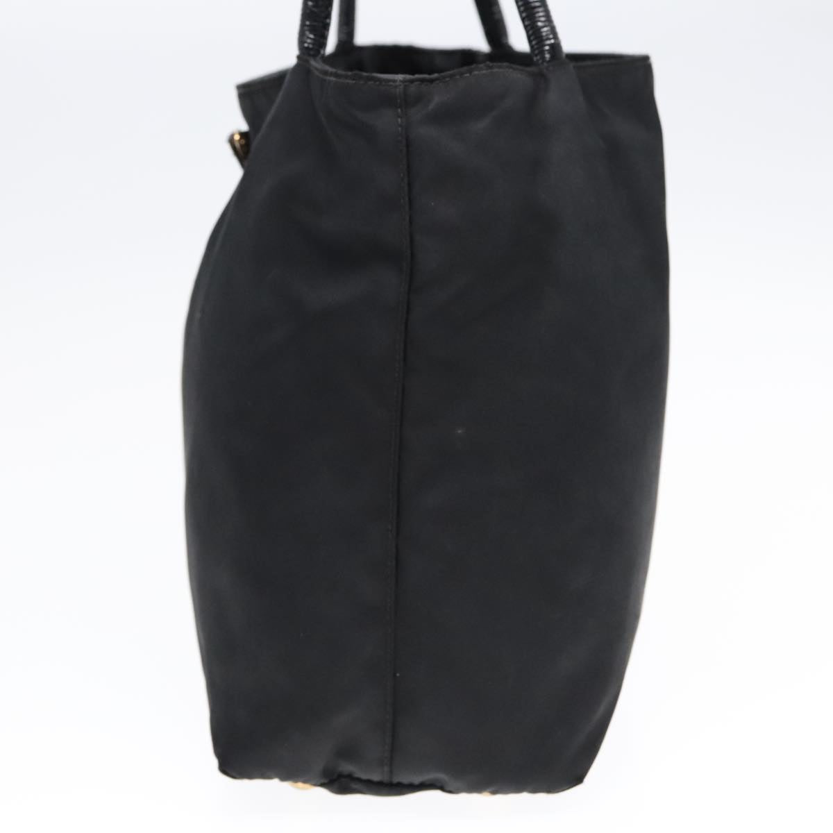 Luxury Prada Hand Bag Nylon Black Gold 93375