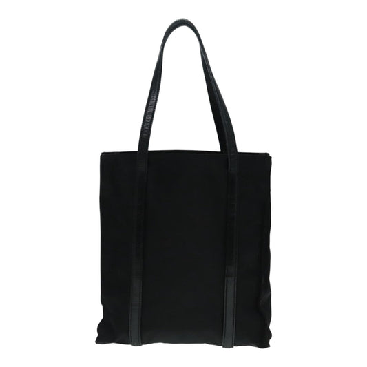 Luxury Prada Tote Bag Nylon Black Silver 93397