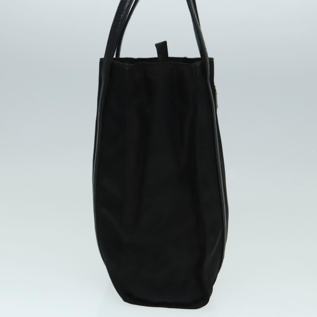 Luxury Prada Tote Bag Nylon Black Silver 93397