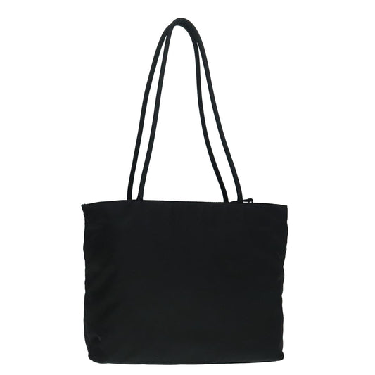 Luxury Prada Tote Bag Nylon Black Silver 93528