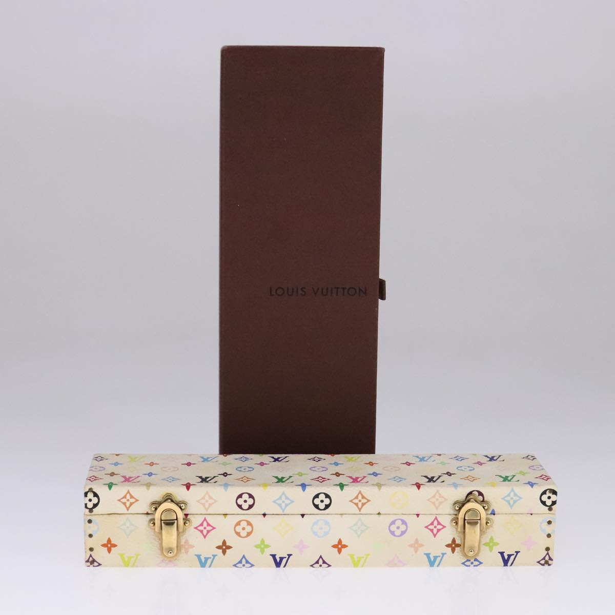 LOUIS VUITTON Monogram Multicolor Hard Watch Case White LV 93647S