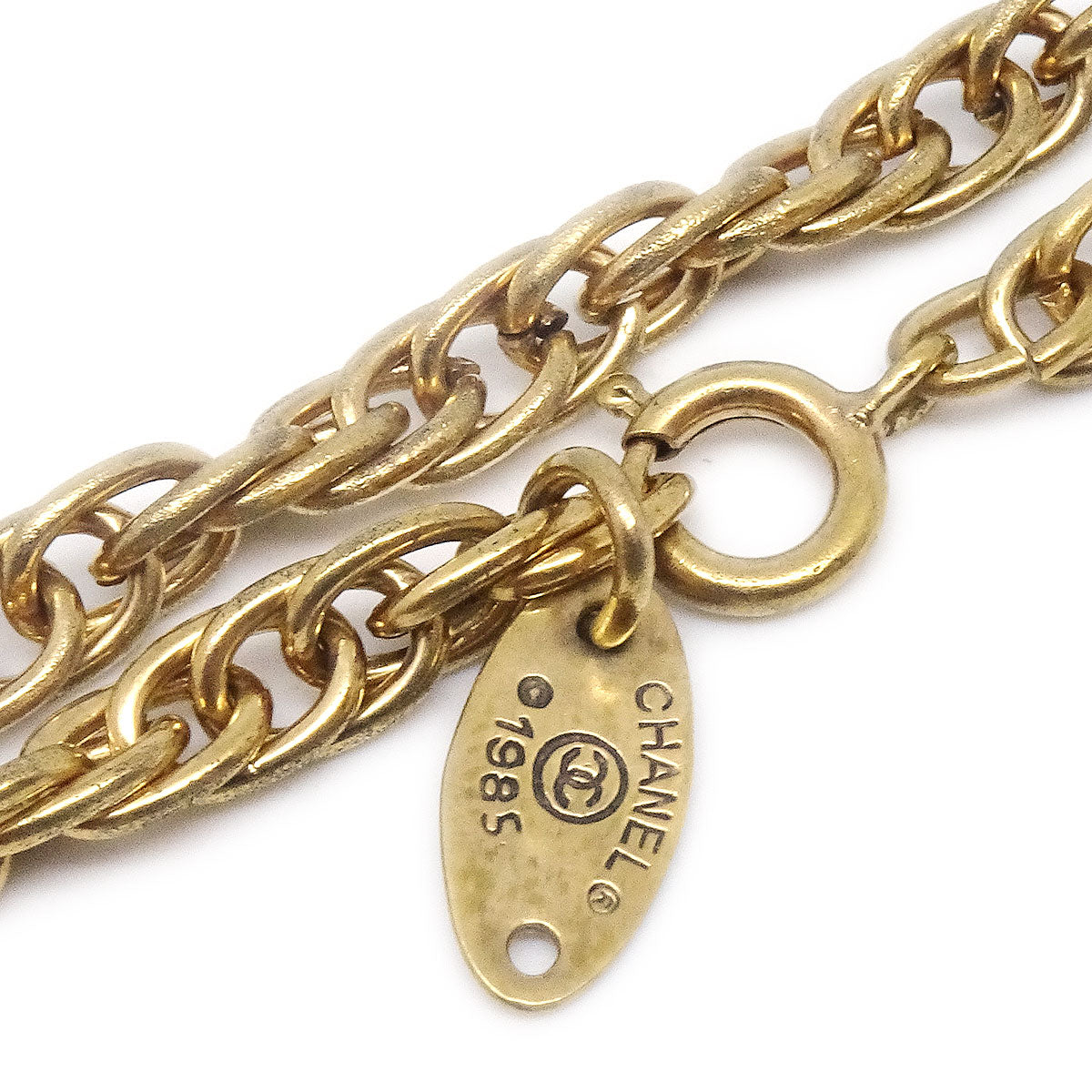 Luxury Chanel 1985 Woven CC Necklace 3632