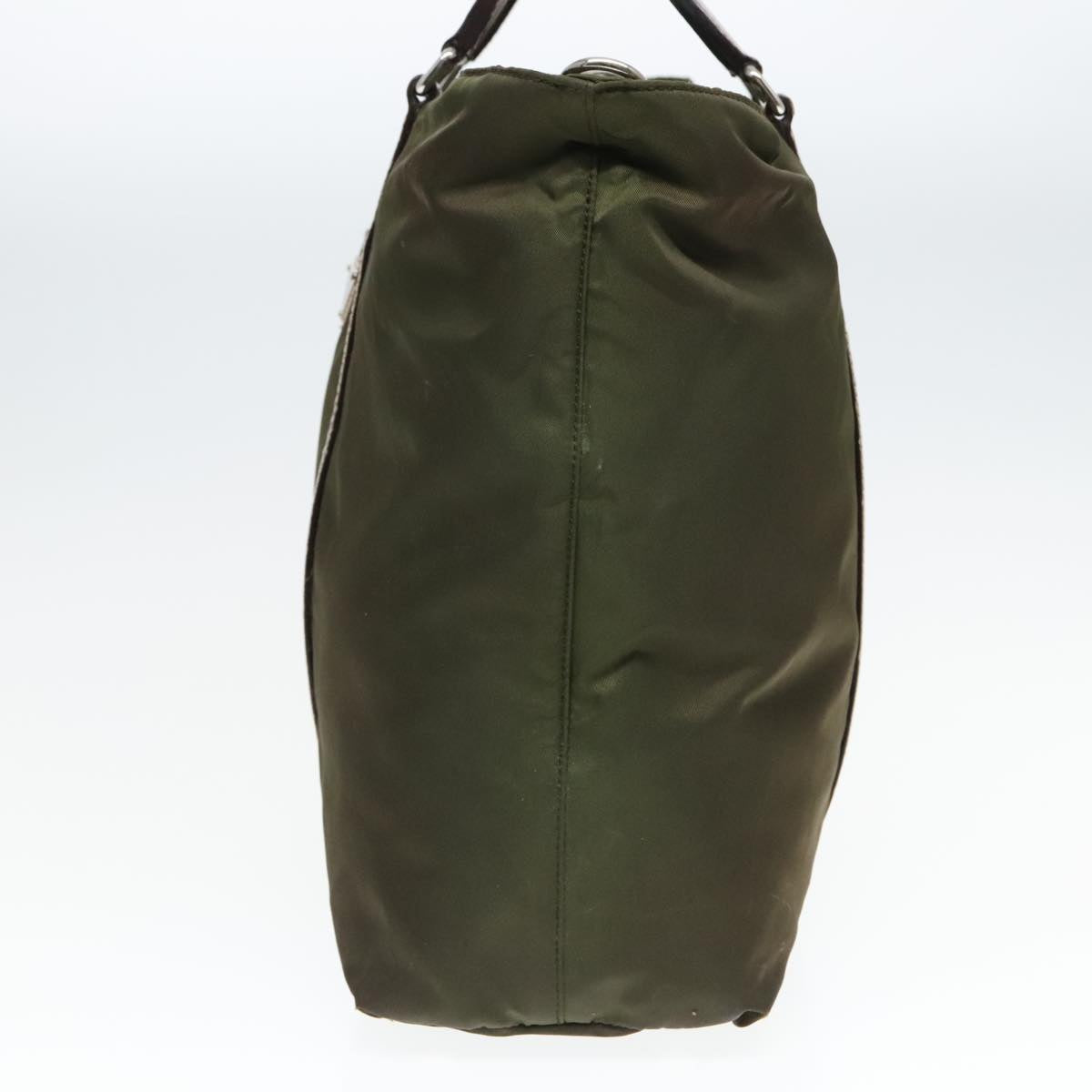 Luxury Prada Hand Bag Nylon 2way Khaki 93872