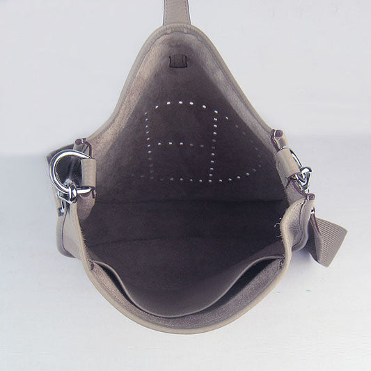Luxury Hermes Evelyne I handbag H6309 grey silver