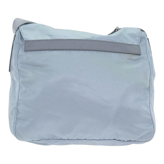Luxury Prada Shoulder Bag Nylon Light Blue Silver 94021