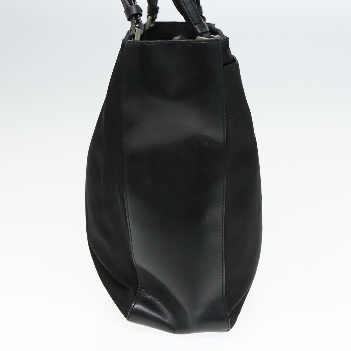 Luxury Prada Tote Bag Nylon Black Silver 94044