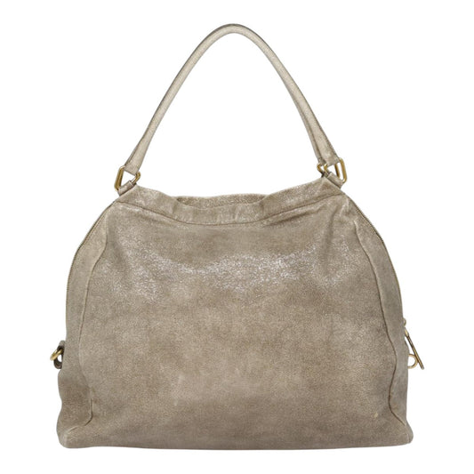Luxury Prada Shoulder Bag Leather Beige Gold 94057