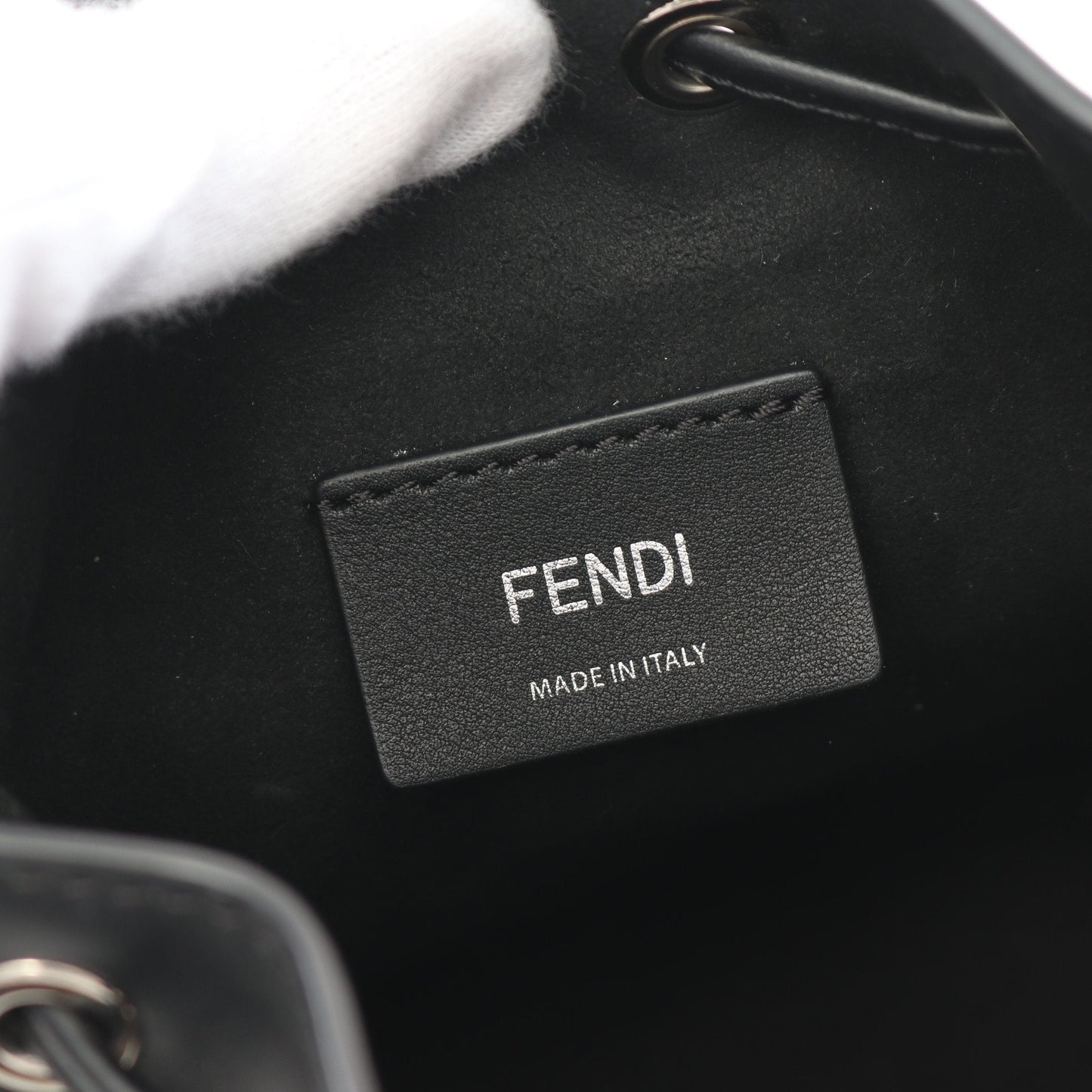 Luxury Fendi Mini Montresor Handbag Leather Black 2WAY