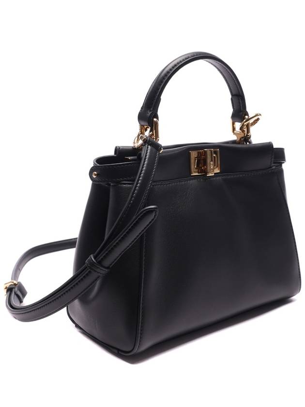 Luxury Fendi Peekaboo Iconic Small Tote Bag Black