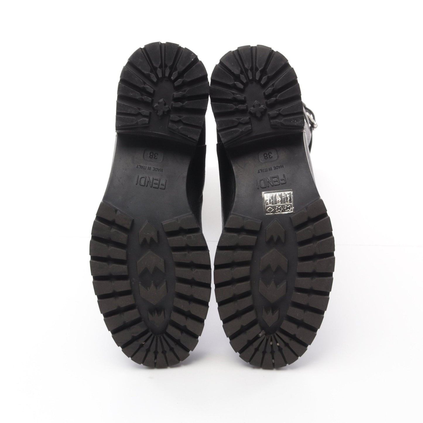 Luxury Fendi Long Engineer boot Leather Black