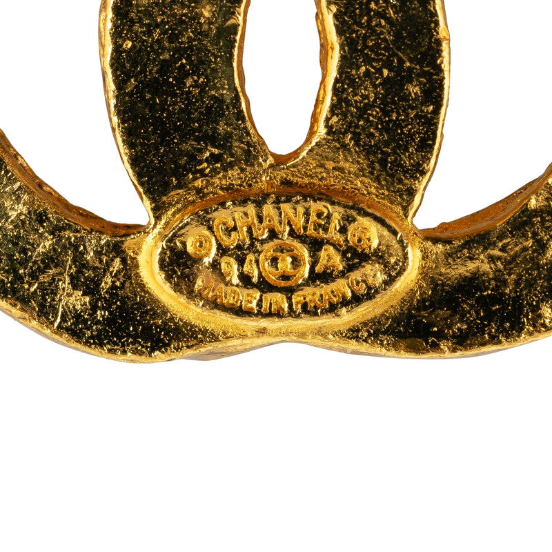Chanel Vintage Coco Mark Triple Brooch Gold Plated