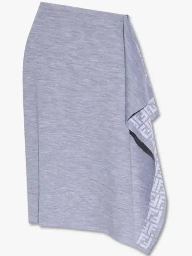 Luxury Fendi Skirt Grey Wool Skirt