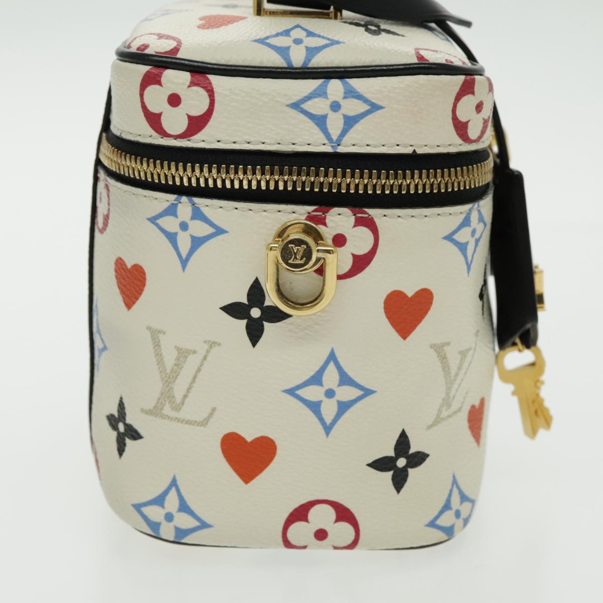 LOUIS VUITTON Monogram Game On Vanity PM Hand Bag White M57458 LV 95384SA