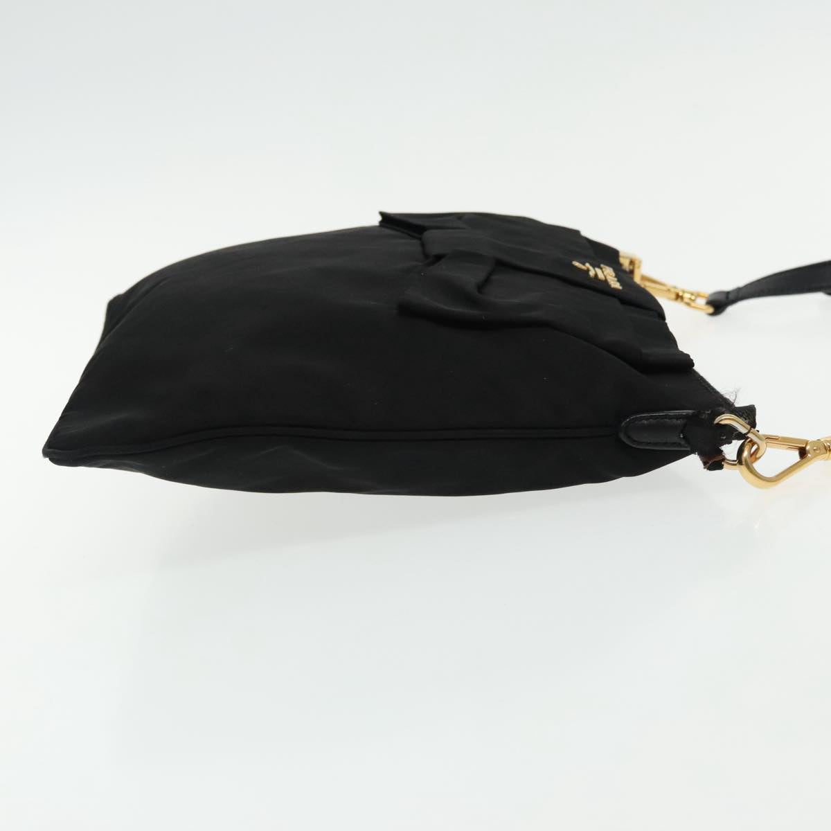 Luxury Prada Shoulder Bag Nylon Black Gold 95494
