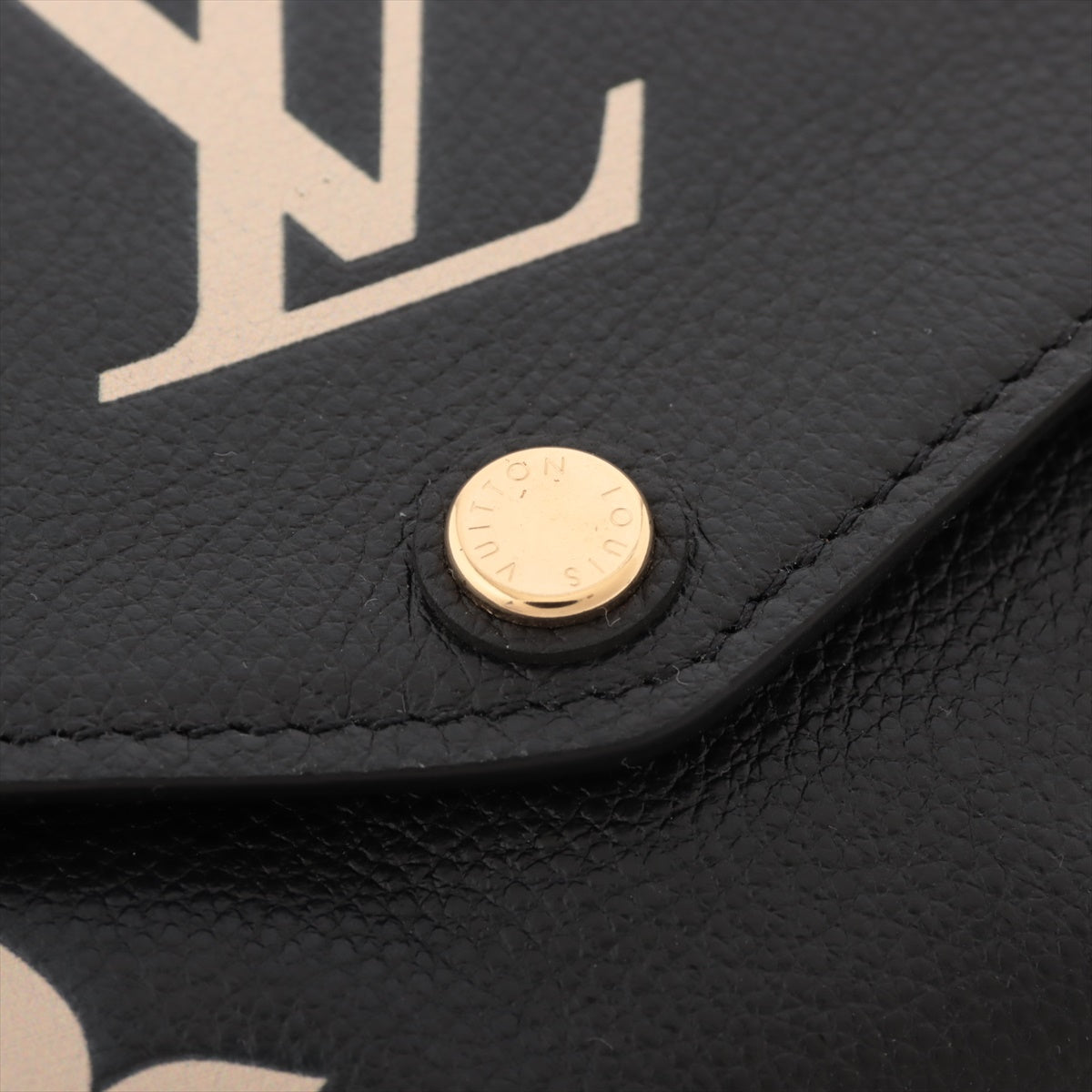 Louis Vuitton Bi-Color Monogram Implant Portfolio Sarah M80496 Noneir Long Reaction Wallet