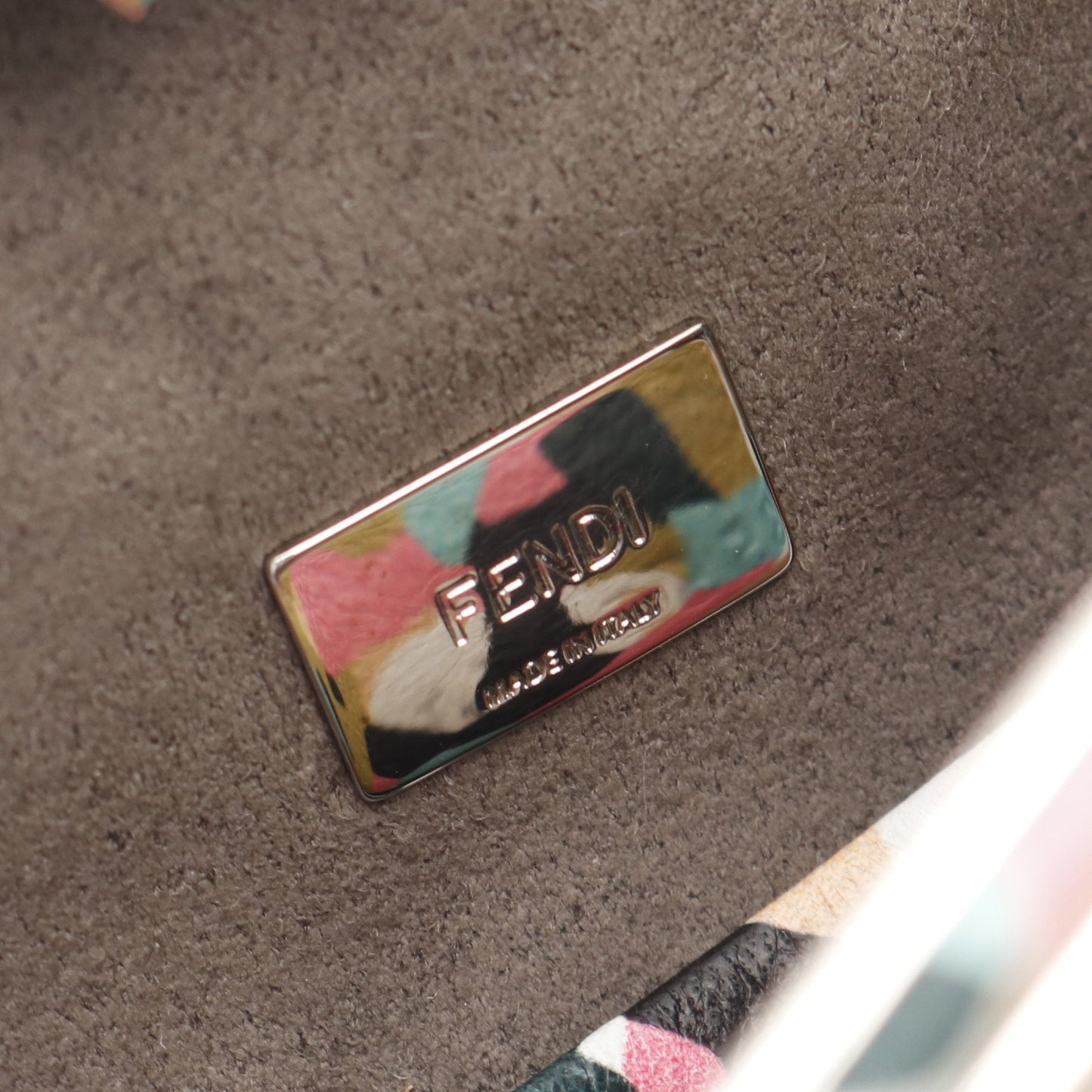 Luxury Fendi Micro peekaboo Handbag Leather Multicolor 2WAY