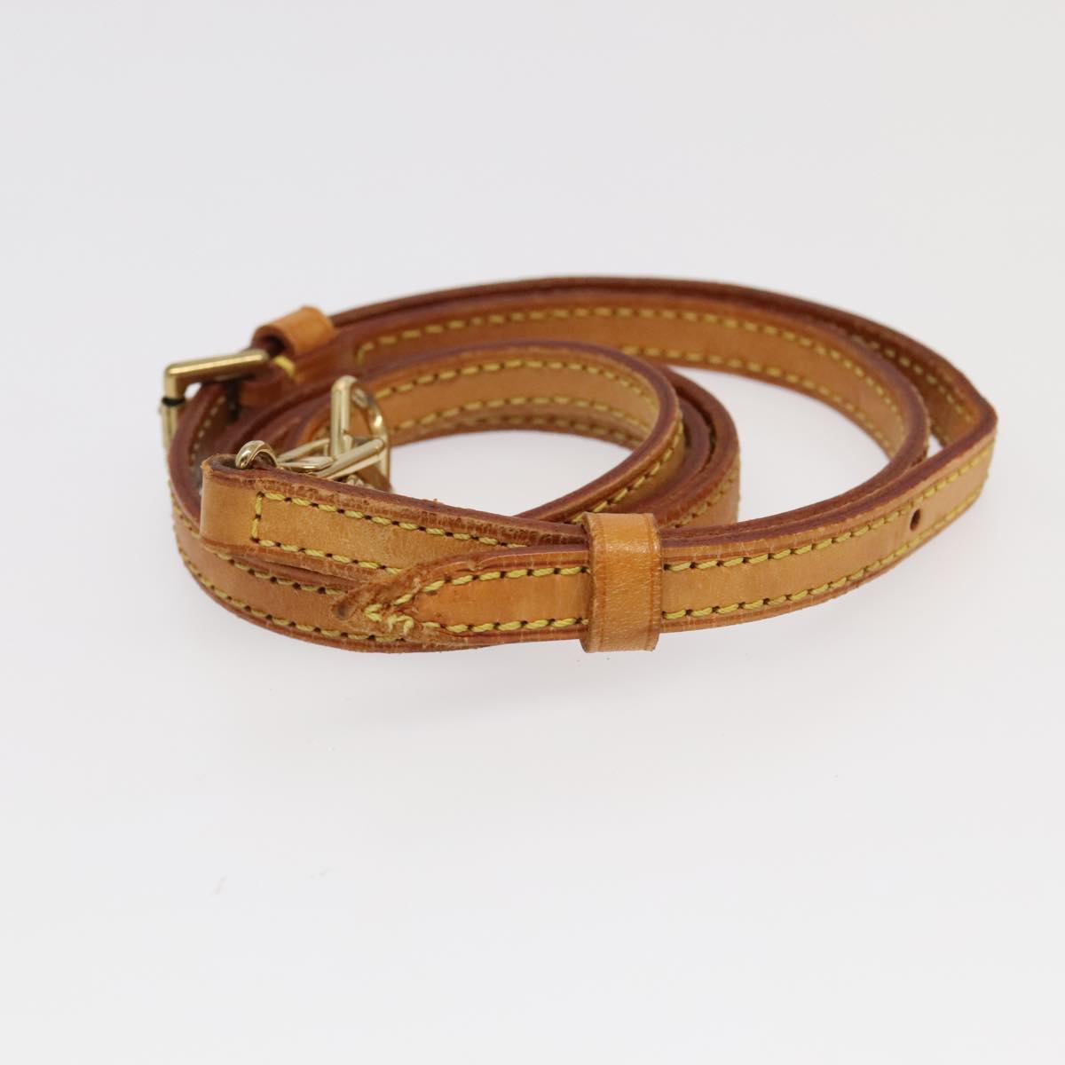 LOUIS VUITTON Adjustable Shoulder Strap Leather 36.6""-43.7"" Beige 95939