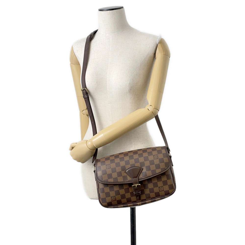 LOUIS VUITTON SologneSPO Red N48079 Damier Ebene Canvas