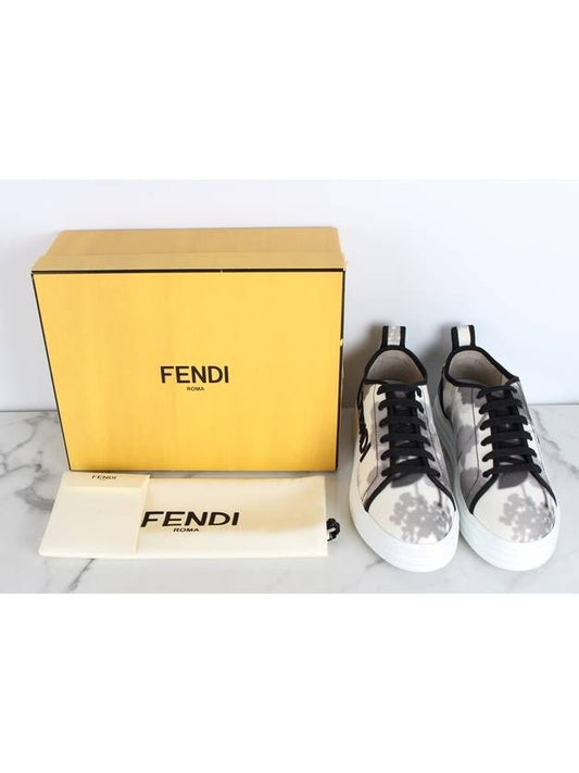 Luxury Fendi Floral Rise Minimalist Platform Sneakers 41 260