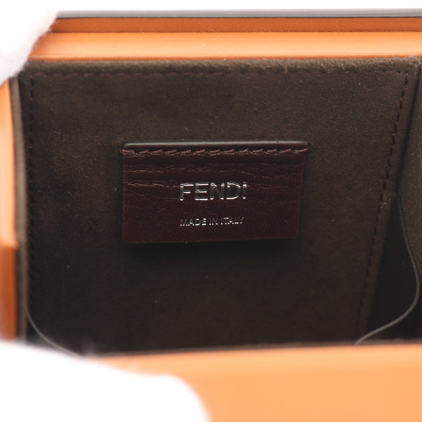 Luxury Fendi Box Shoulder bag Leather Brown