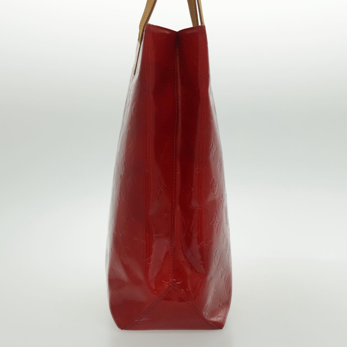 LOUIS VUITTON Monogram Vernis Reade MM Hand Bag Red Rouge M91086 LV 96412