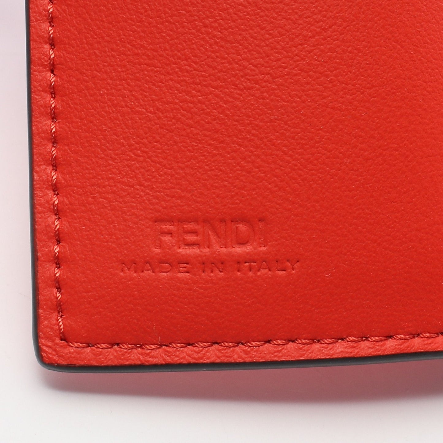 Luxury Fendi PEEKABOO Peekaboo Trifold wallet Compact wallet Leather Red