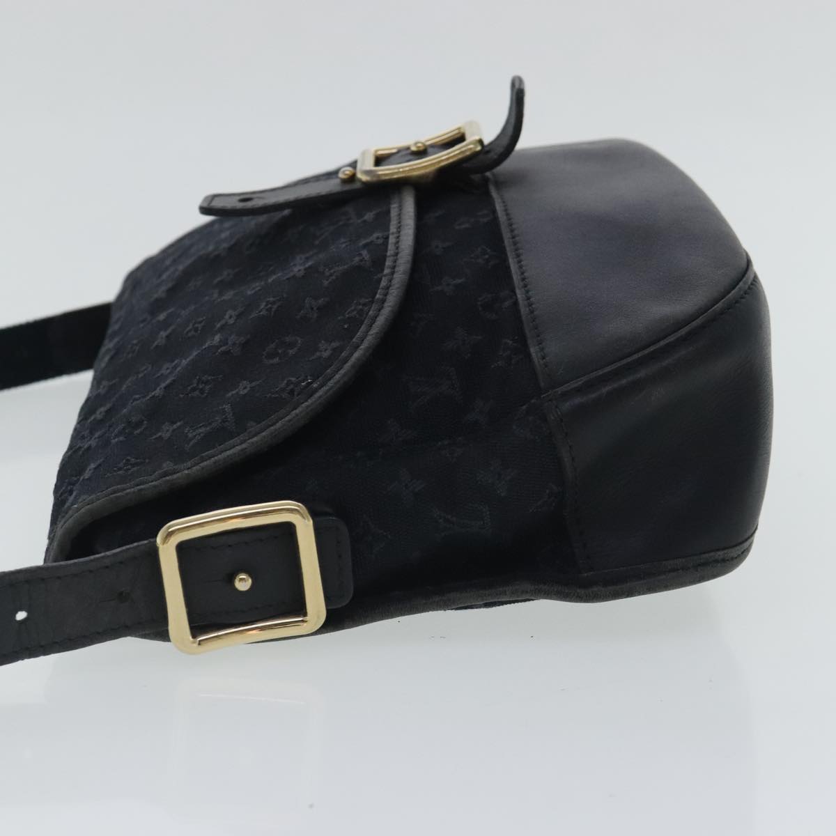LOUIS VUITTON Monogram Mini Belanger Shoulder Bag Black M92672 LV 96569