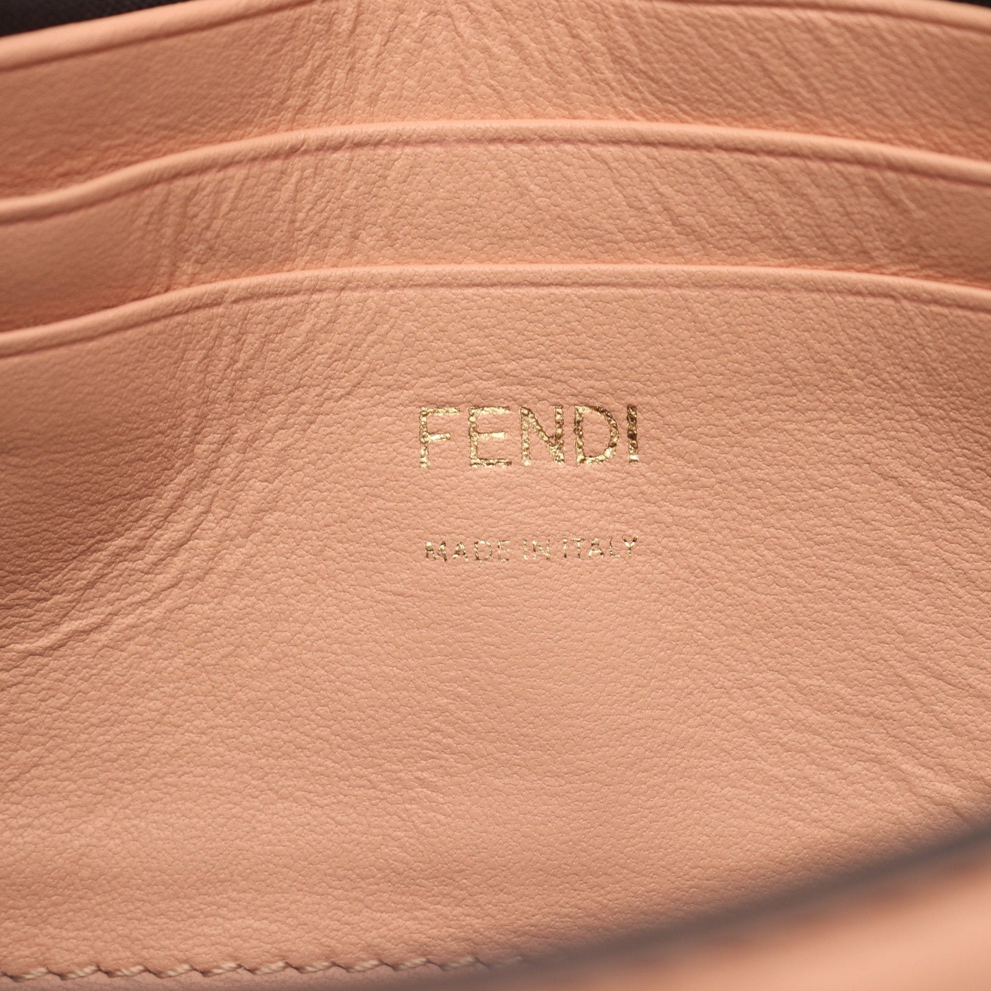 Luxury Fendi Mini baguette Small Handbag Leather Pink beige 2WAY