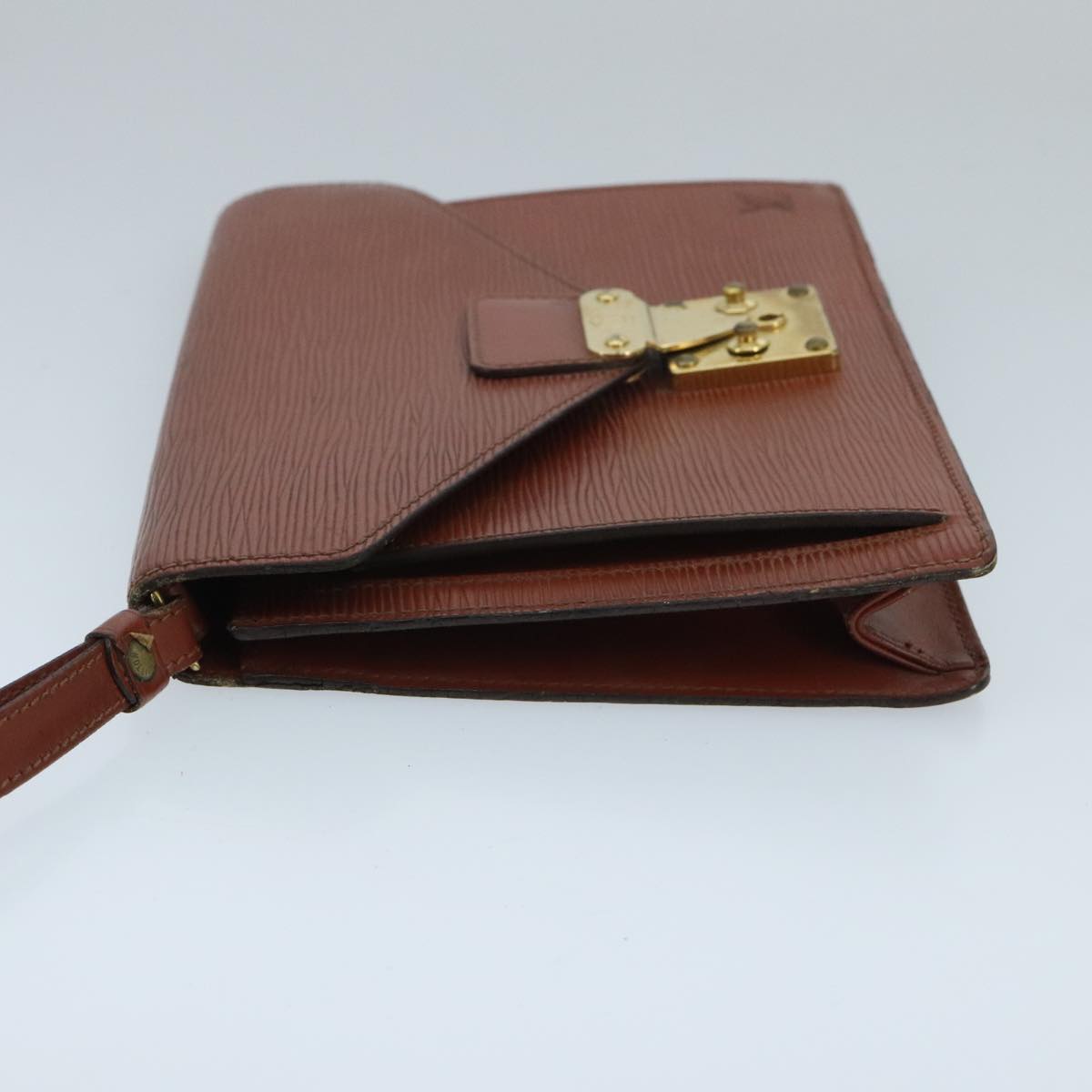 LOUIS VUITTON Epi Serie Dragonne Hand Bag Brown M52618 LV 96737