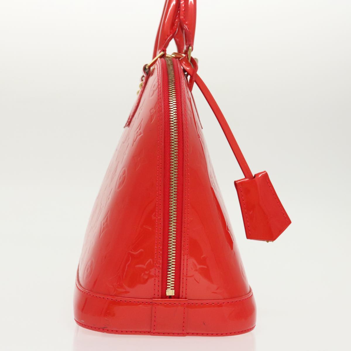 LOUIS VUITTON Monogram Vernis Alma PM Hand Bag Rouge Grunadine M91693 96884
