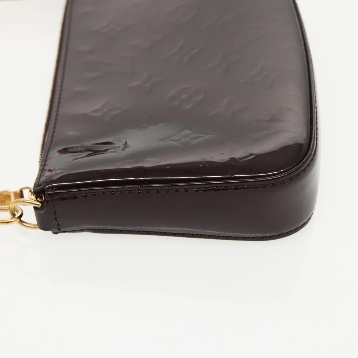 LOUIS VUITTON Monogram Vernis Pochette Accessoires Amarante M91576 LV 97238