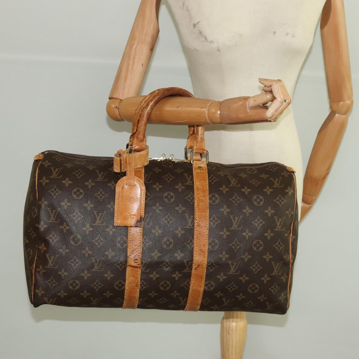 LOUIS VUITTON Monogram Keepall 45 Boston Bag M41428 LV 97262