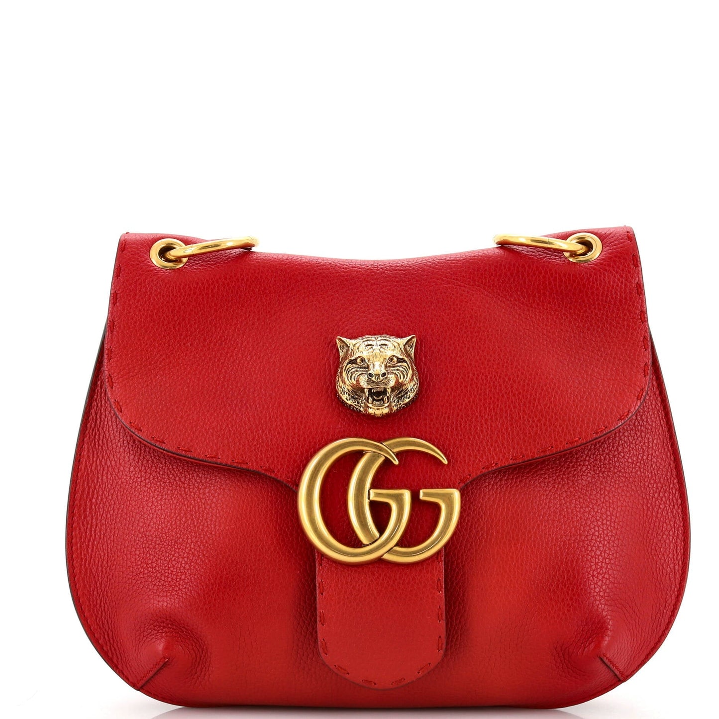 Luxury Gucci Trending 2025 GG Marmont Animalier Shoulder Bag Leather Medium