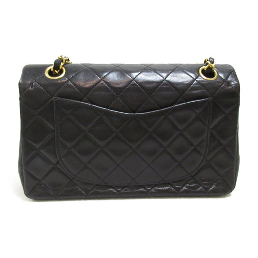 Chanel Double Flap Chain Shoulder Bag Black A01113