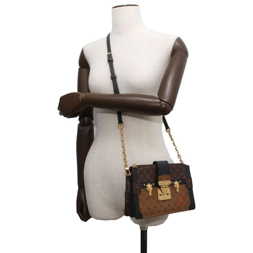 LOUIS VUITTON Trunk Clutch Brown M43596 Monogram Monogram Reverse Canvas
