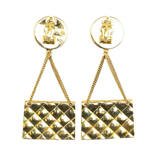 Chanel Coco Mark Coin Bag Motif Earrings