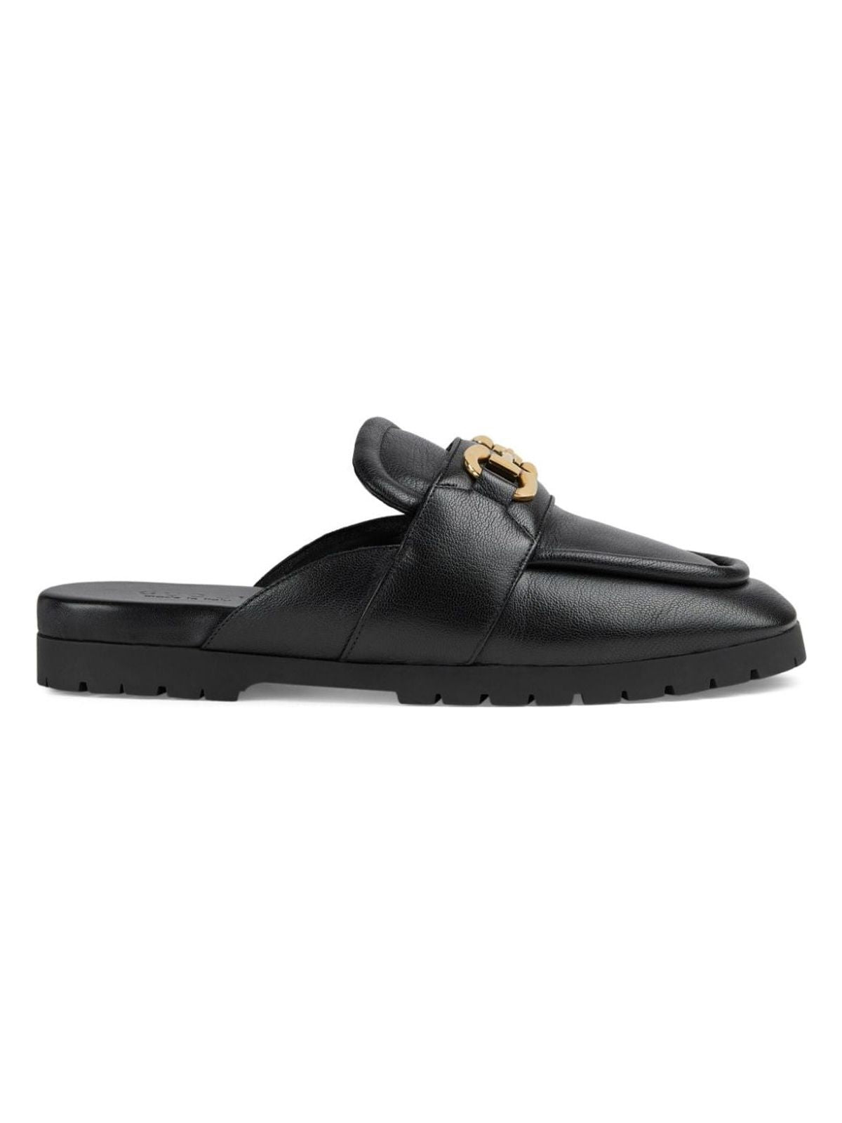 Luxury Gucci Trending 2025 Men's Leather Slippers in Black | Size 7 | 771076AACAI1000