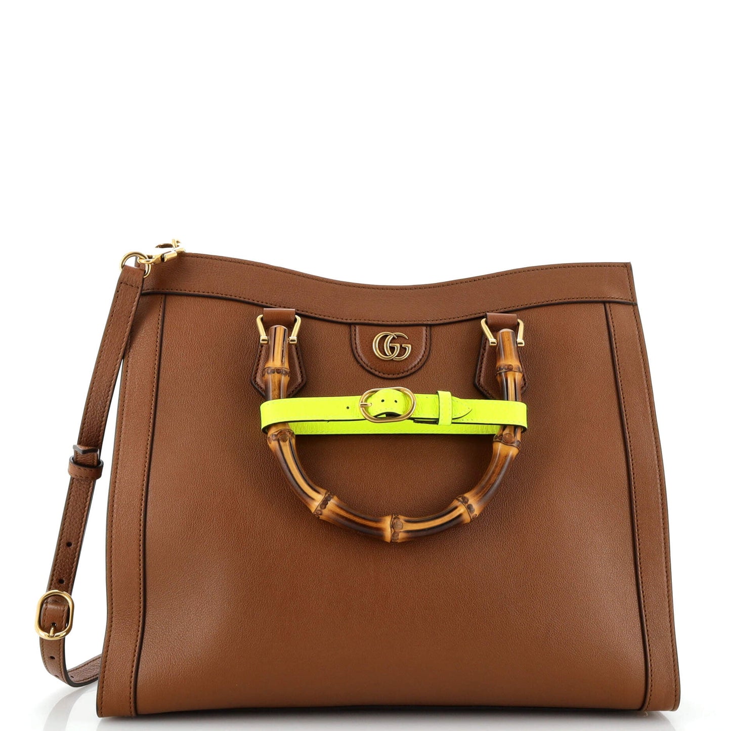 Luxury Gucci Trending 2025 Diana NM Bamboo Handle Tote Leather Medium